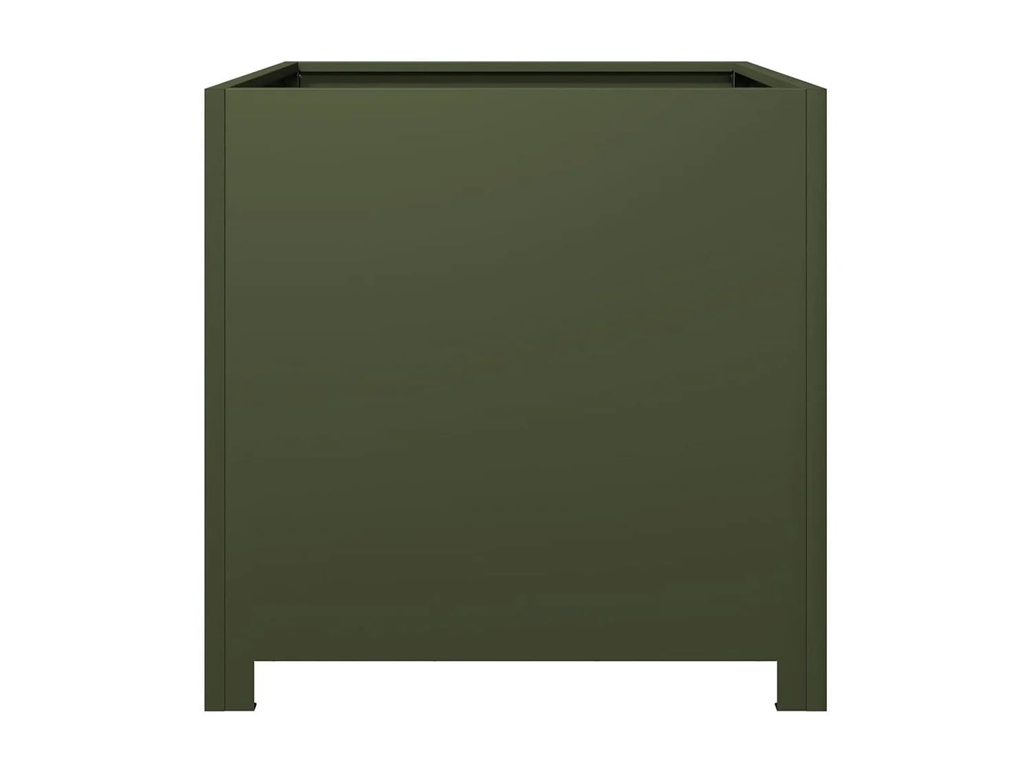 Jardinière vert olive 50x50x50 cm acier
