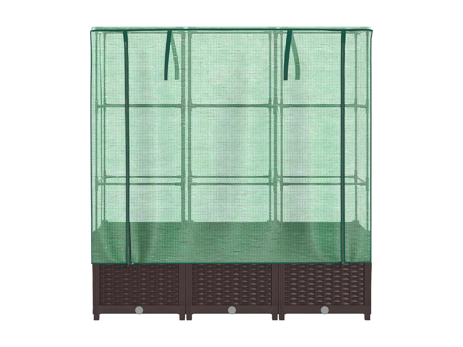 Letto Rialzato con Copertura Serra Effetto Rattan 120x40x138 cm