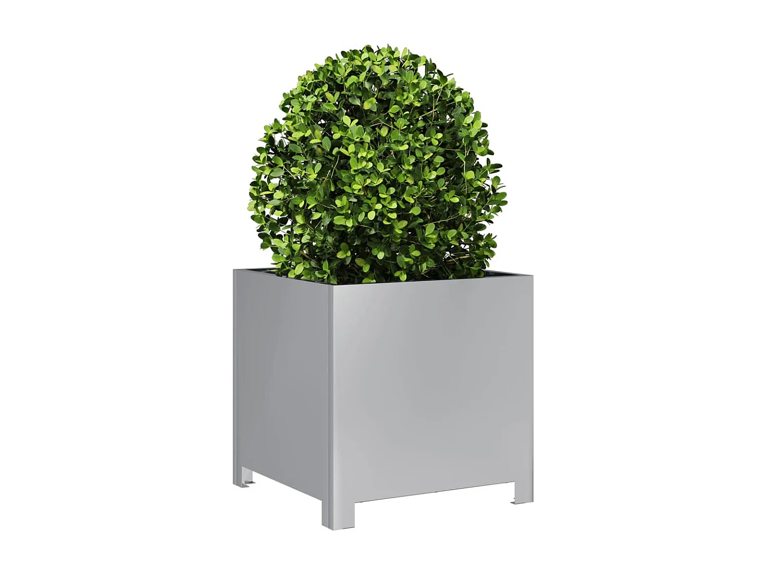 Jardineras 2 unidades acero galvanizado 40x40x40 cm