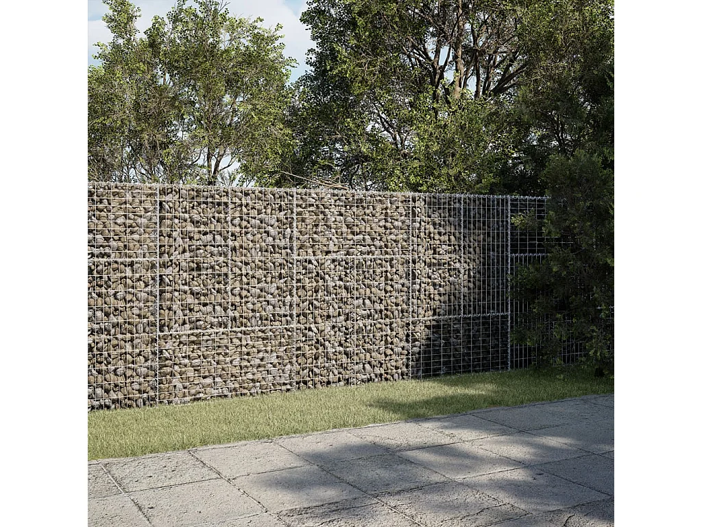 Panier gabion avec couvercle 300x50x150 cm fer galvanisé