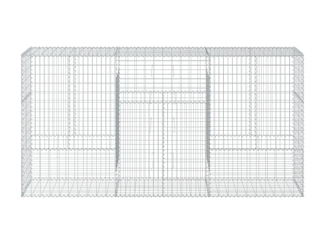 Panier gabion avec couvercle 300x50x150 cm fer galvanisé