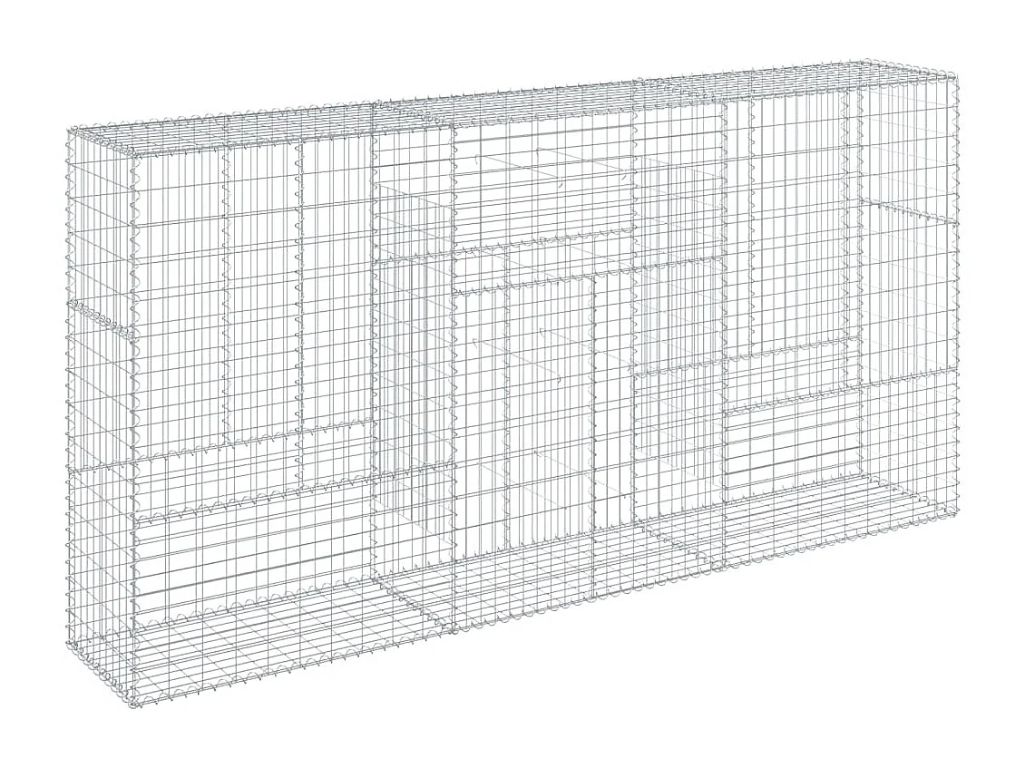 Panier gabion avec couvercle 300x50x150 cm fer galvanisé