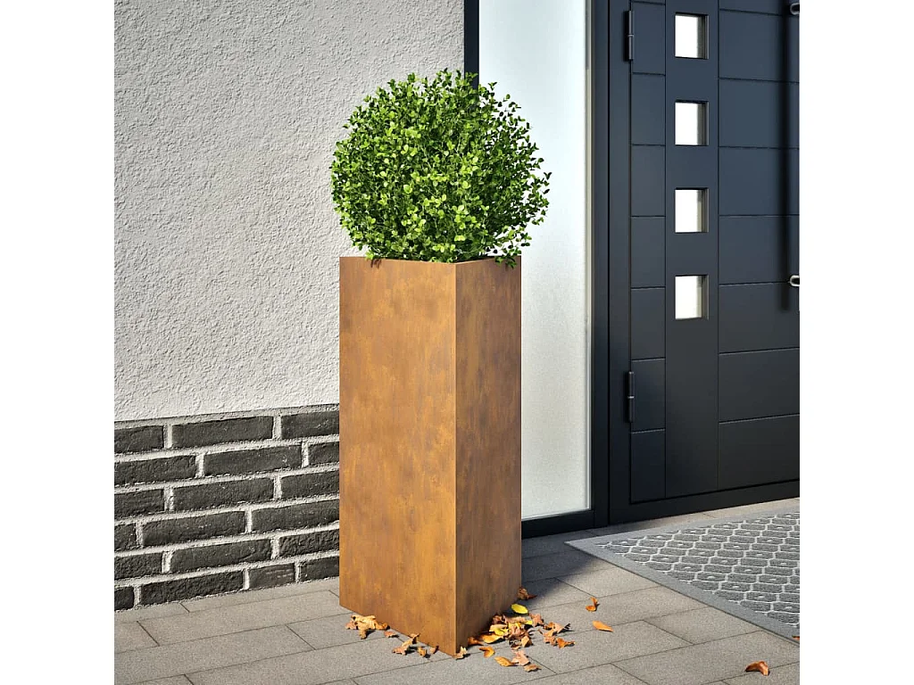 Fioriere 2 pz Triangolari 40x34,5x70 cm in Acciaio Corten