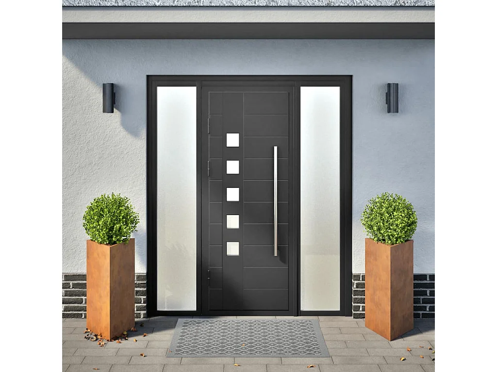 Jardinières 2 pcs triangulaire 40x34,5x70 cm acier corten