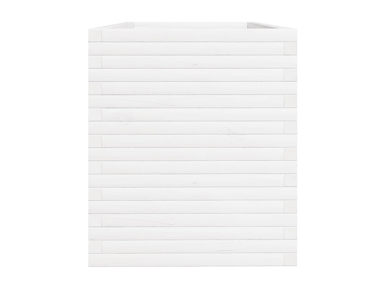 Jardinière blanc 110x60x68,5 cm bois de pin massif