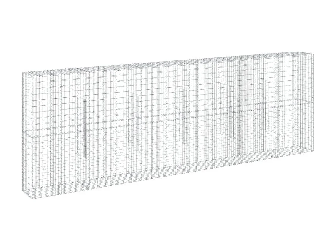Cesto gabião com cobertura 600x50x200 cm ferro galvanizado