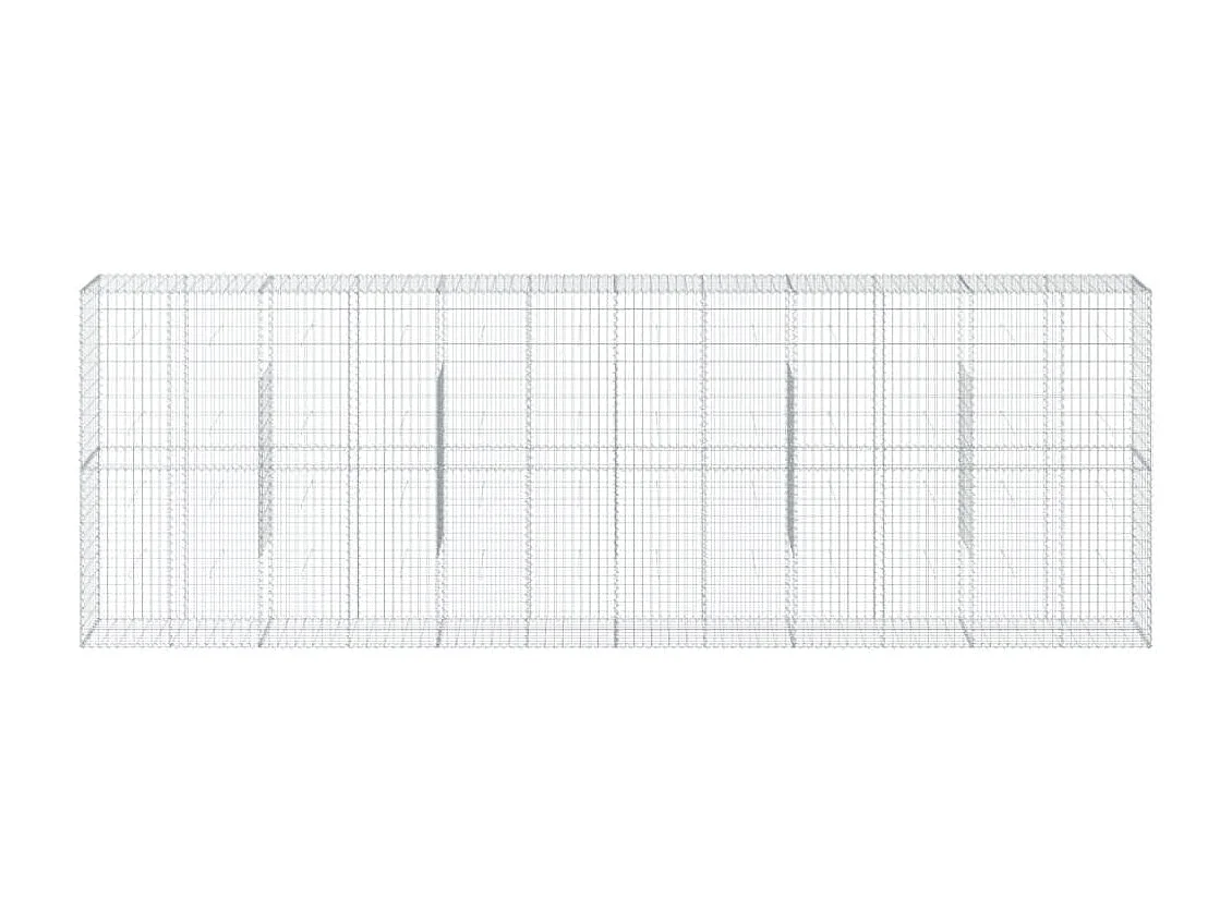 Panier gabion avec couvercle 600x50x200 cm fer galvanisé