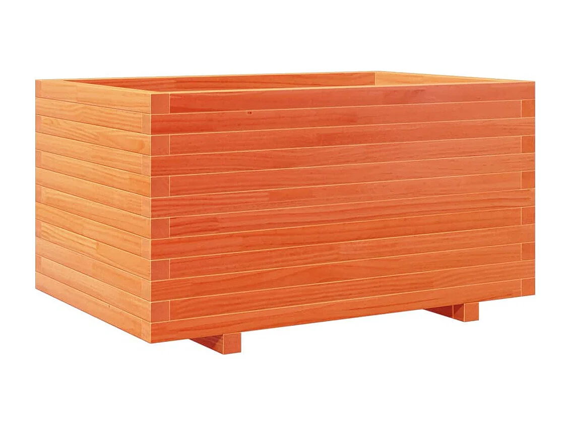 Jardinière cire marron 90x60x49,5 cm bois de pin massif