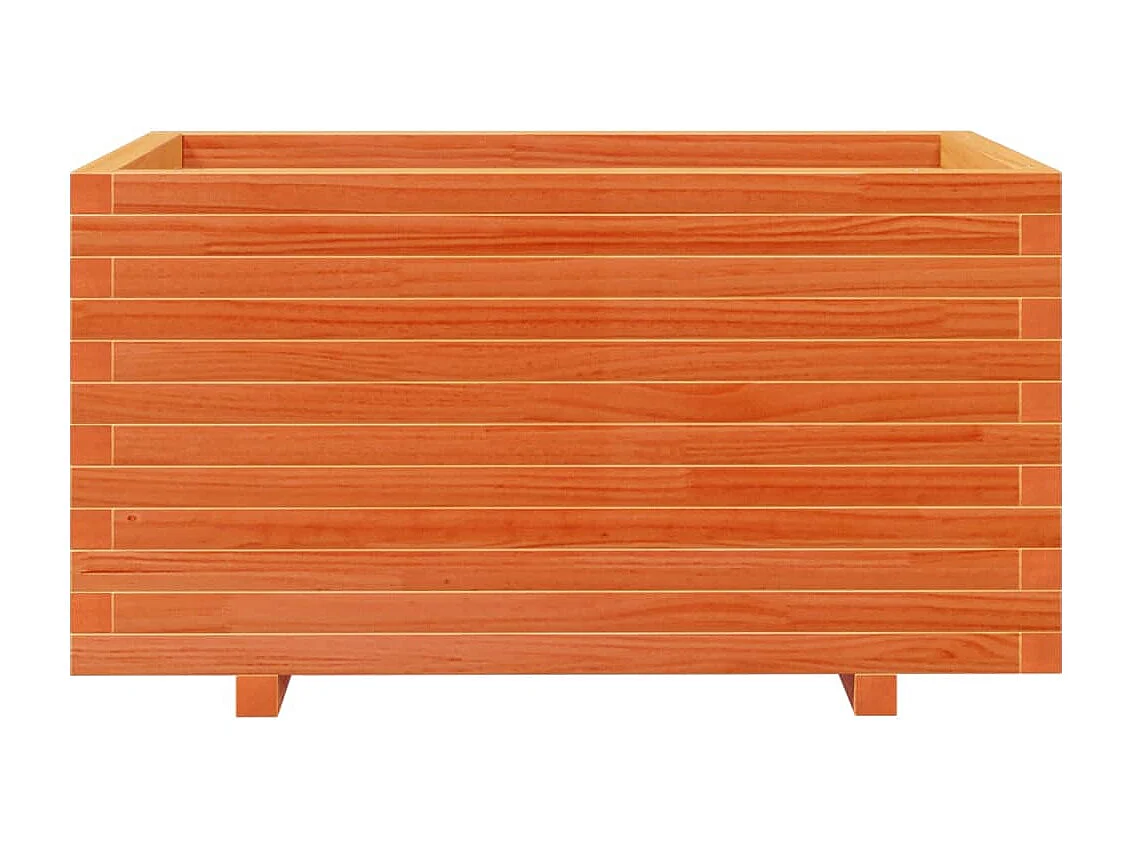 Jardinière cire marron 90x60x49,5 cm bois de pin massif