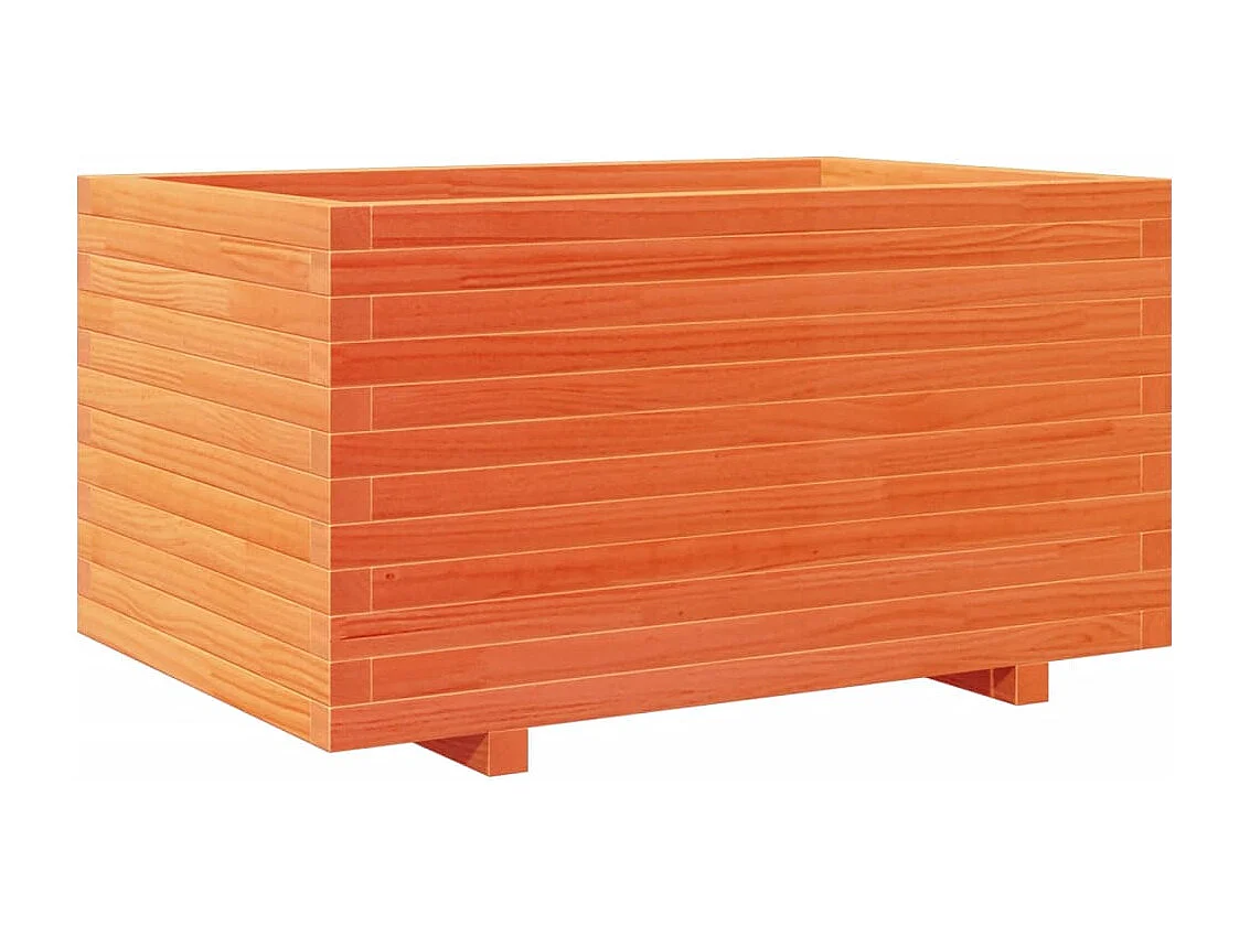 Jardinière cire marron 90x60x49,5 cm bois de pin massif