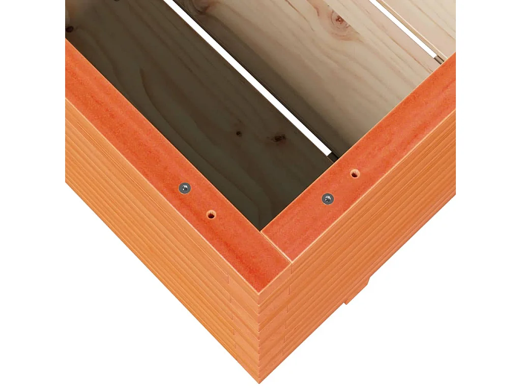 Jardinière cire marron 90x60x49,5 cm bois de pin massif