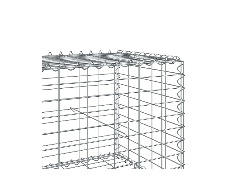 Cesto gabião com cobertura 300x100x50 cm ferro galvanizado