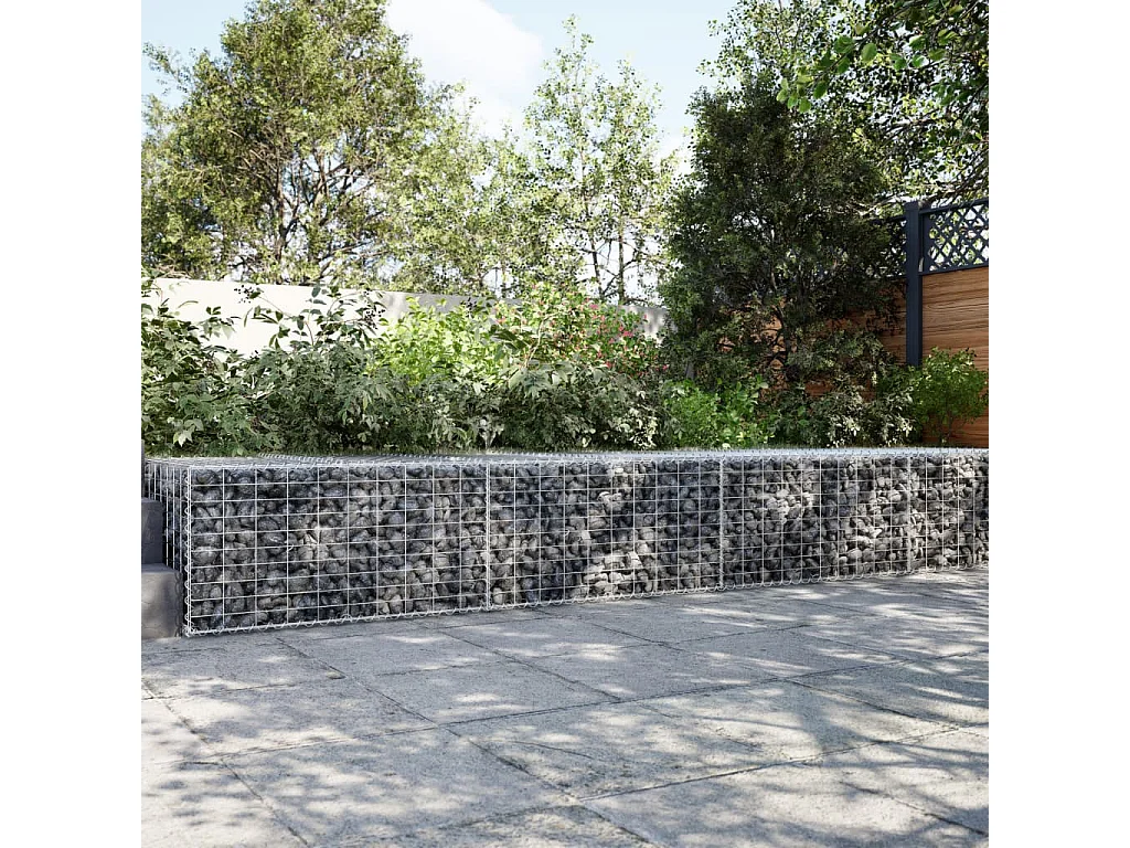 Panier gabion avec couvercle 300x100x50 cm fer galvanisé