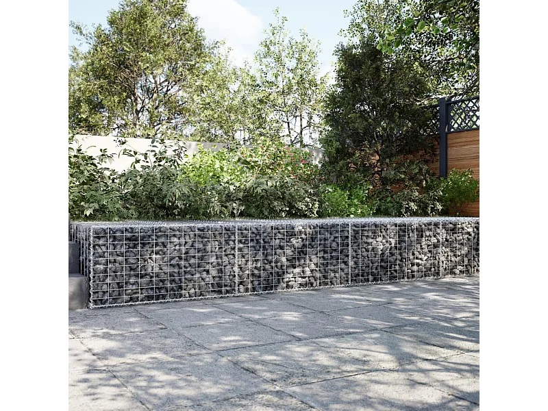 Panier gabion avec couvercle 300x100x50 cm fer galvanisé