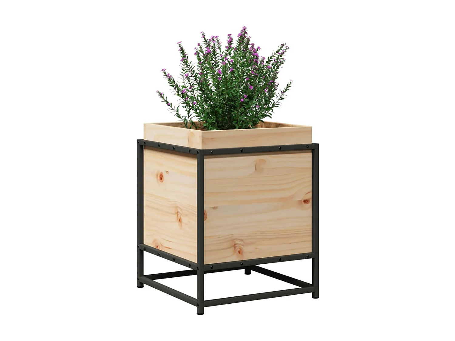 Jardinière 40x40x50 cm bois de pin massif