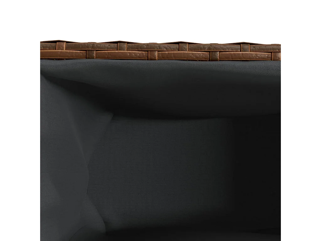 Jardinière avec 3 pots marron 105x30x32 cm résine tressée