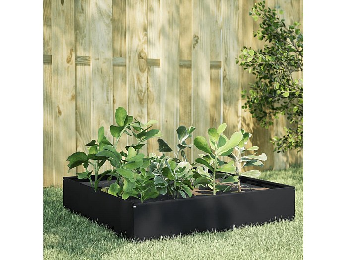 Fioriera Giardino A Recinzione Nera 70x70x70 Cm Massello Pino CFW87262 - Foto 8