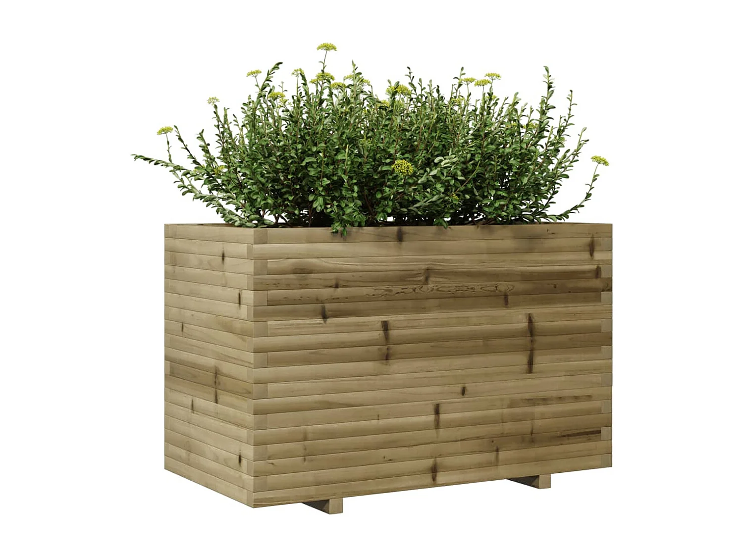 Vaso/floreira de jardim 110x60x72cm madeira de pinho impregnada