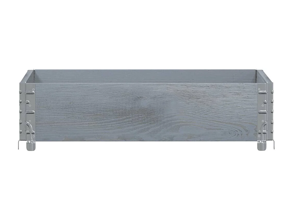 Fioriera da Giardino Grigia 80x60 cm Legno Massello di Pino