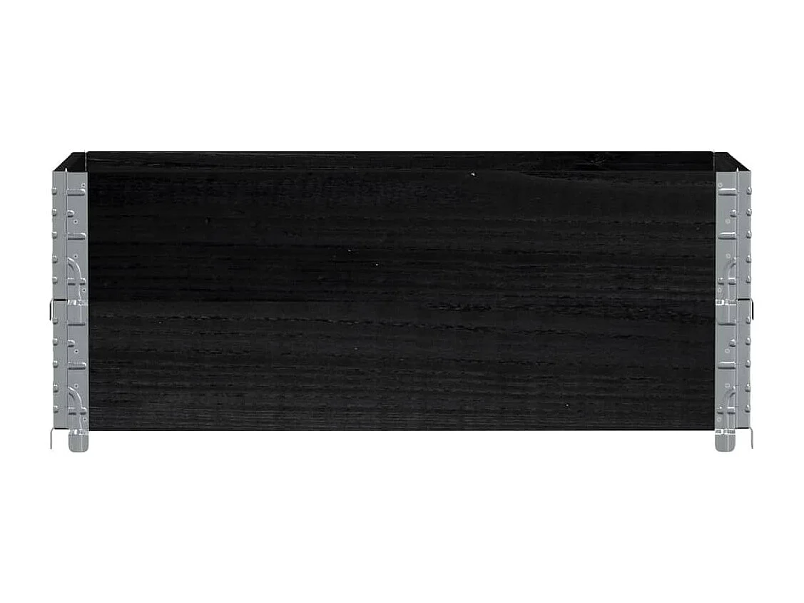 Pflanzkasten Schwarz 100x50 cm Massivholz Kiefer