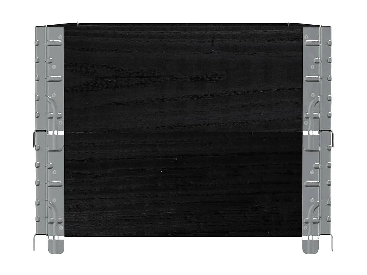 Pflanzkasten Schwarz 100x50 cm Massivholz Kiefer