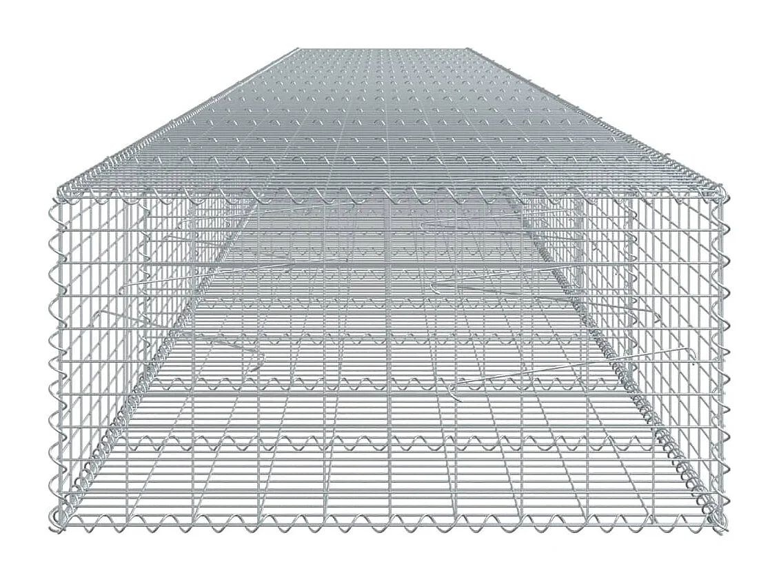 Panier gabion avec couvercle 800x100x50 cm fer galvanisé