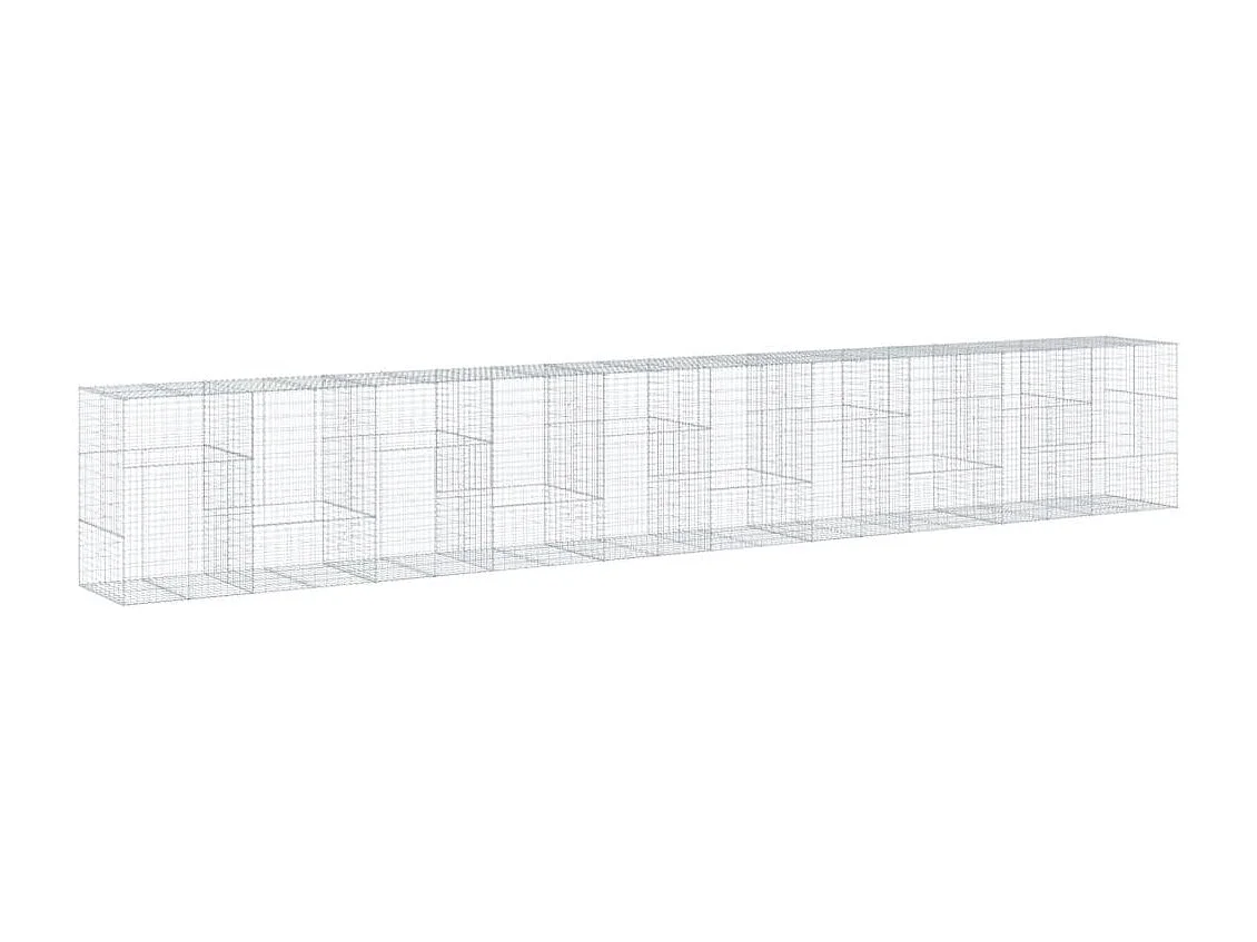 Panier gabion avec couvercle 1000x100x150 cm fer galvanisé
