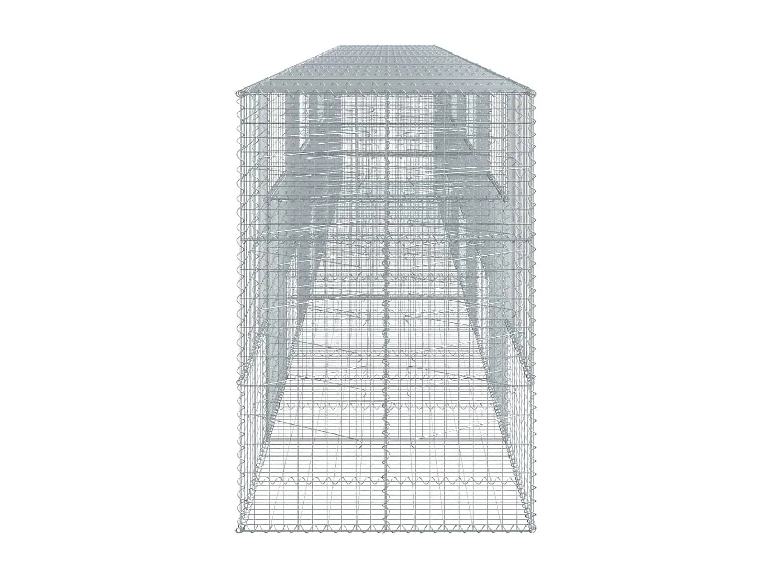 Panier gabion avec couvercle 1000x100x150 cm fer galvanisé