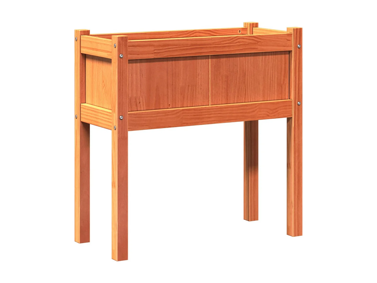 Fioriere da Giardino 2pz Gambe Marrone Cera Legno Massello Pino