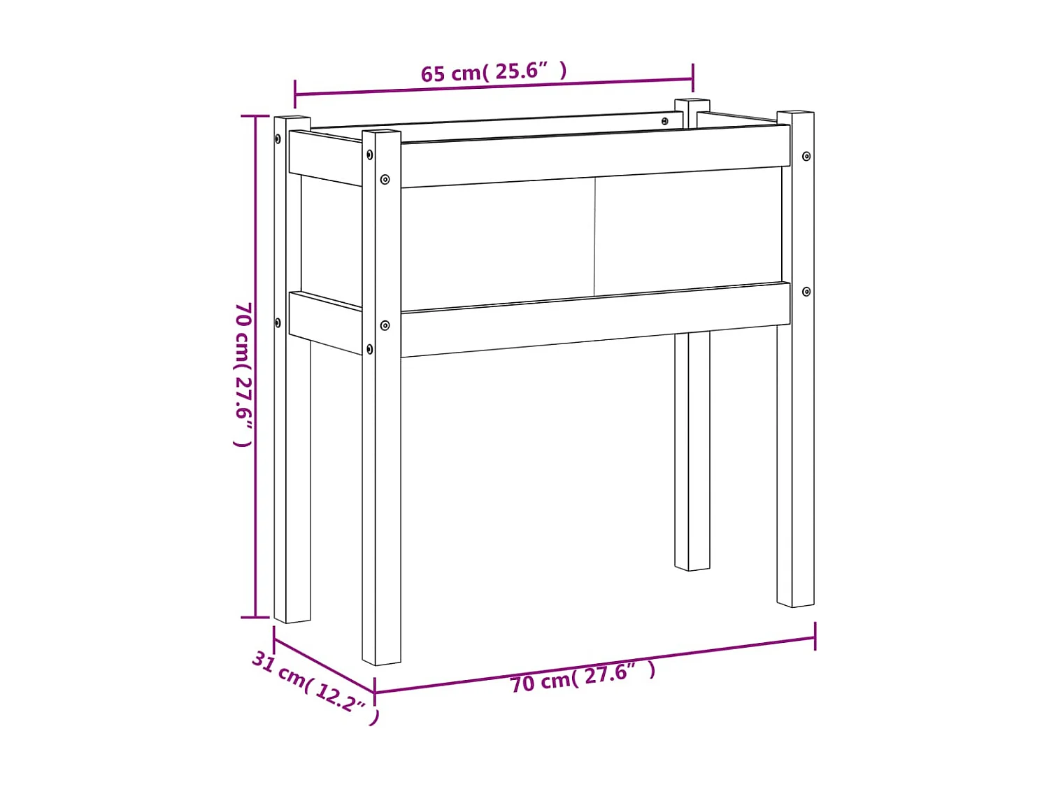 Fioriere da Giardino 2pz Gambe Marrone Cera Legno Massello Pino