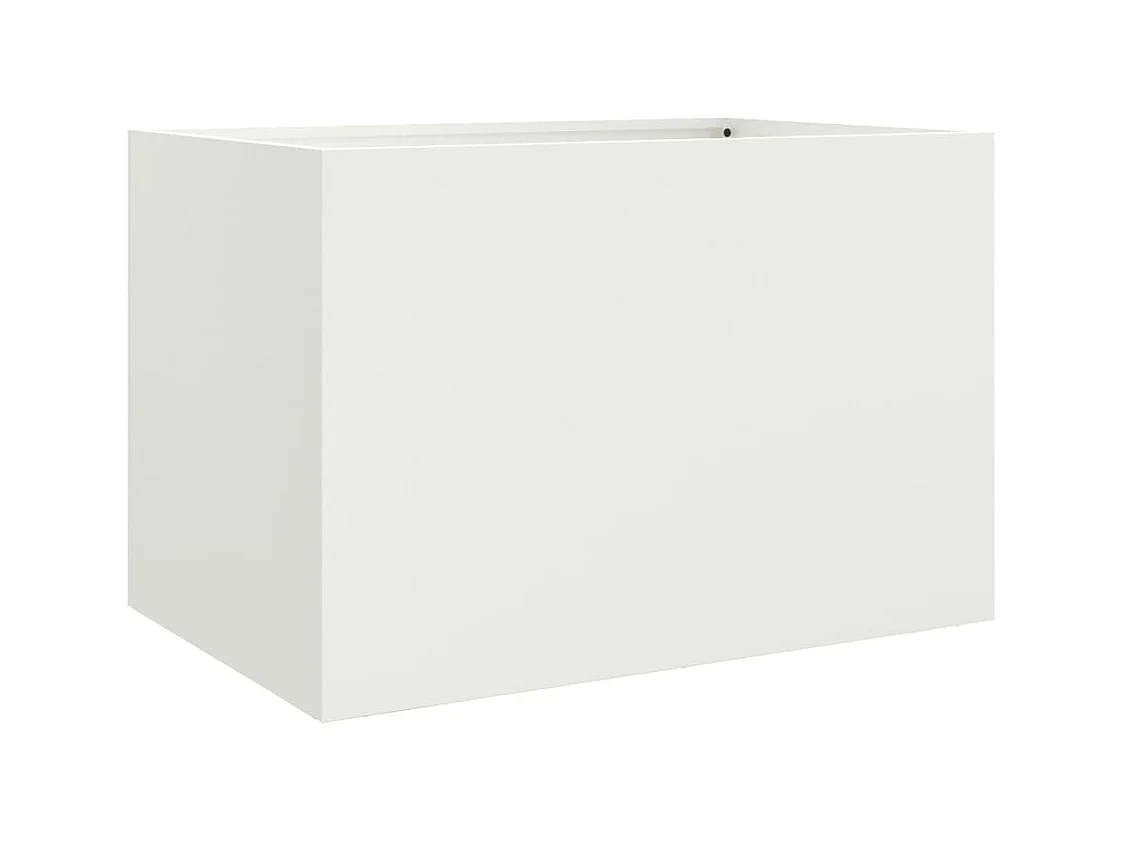 Jardinière blanc 62x47x46 cm acier