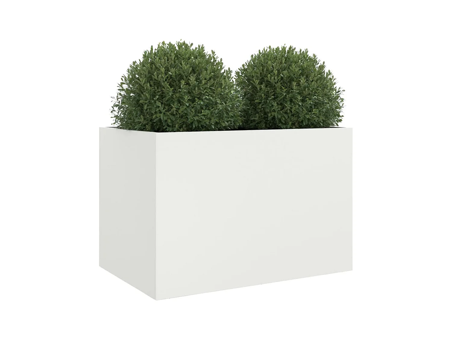 Jardinière blanc 62x47x46 cm acier