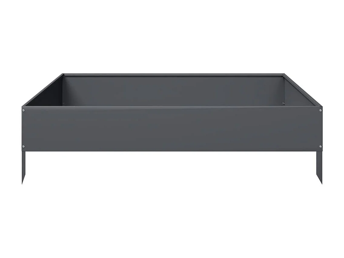 Hochbeet Anthrazit 100x100x26 cm Stahl