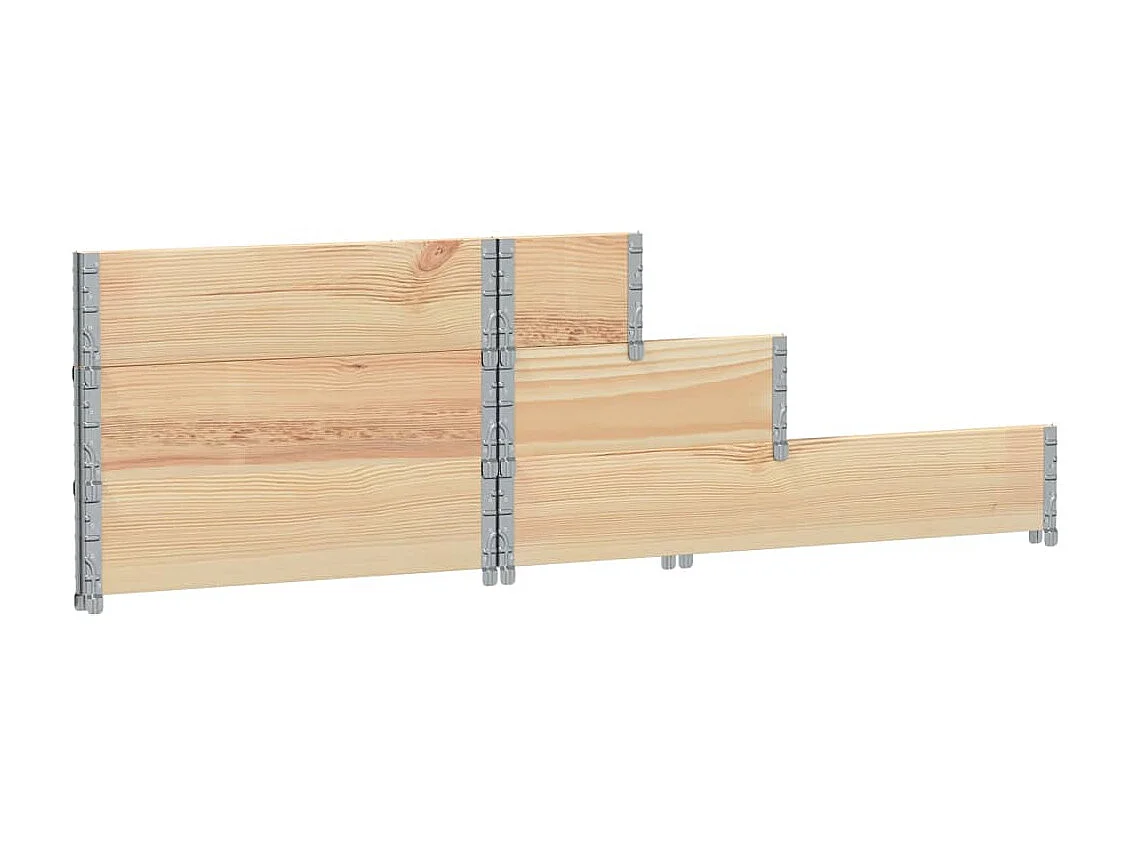 Lit surélevé à 3 niveaux 120x80 cm bois de pin massif