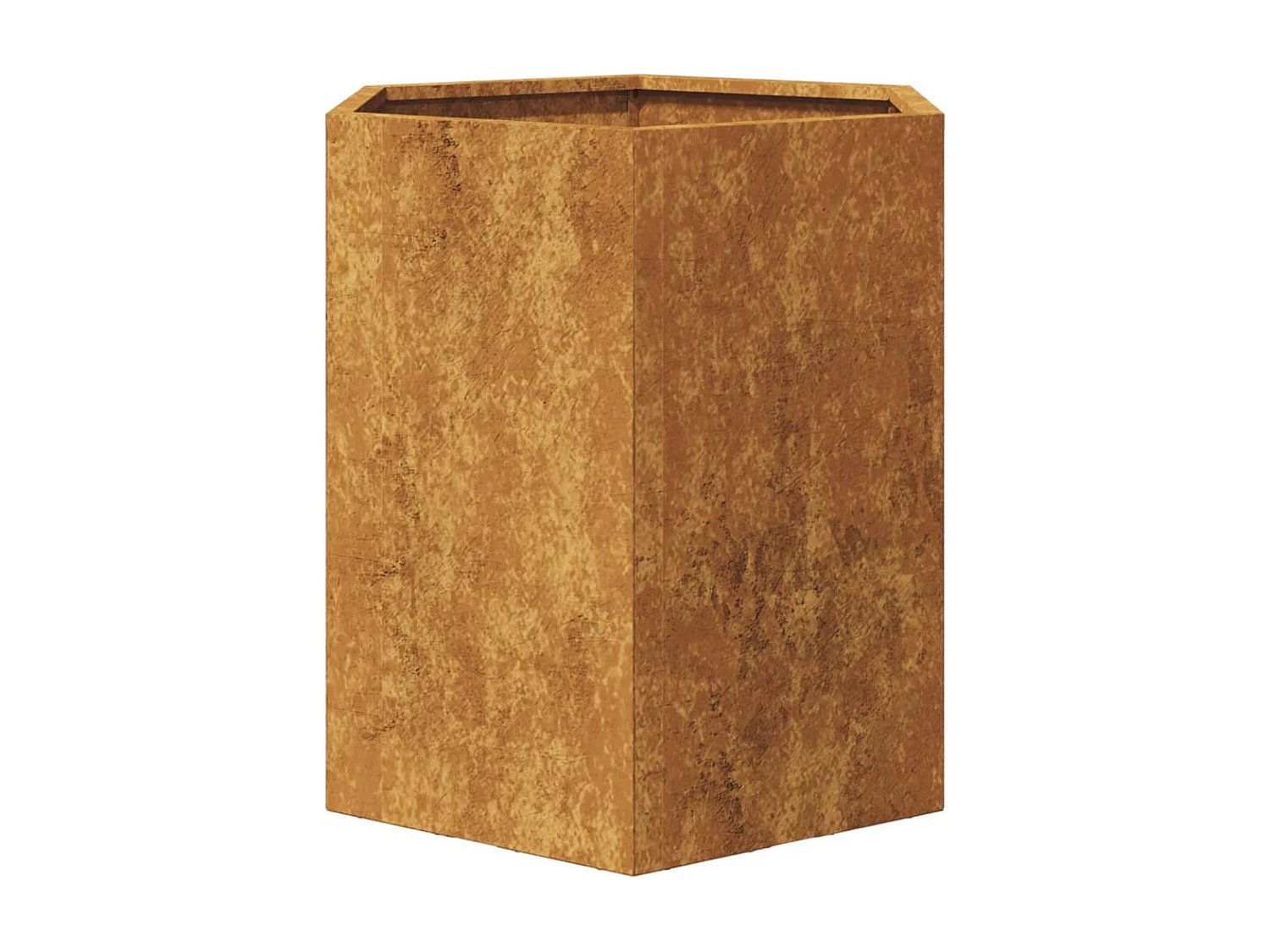 Jardinière hexagone 46x40x45 cm acier corten