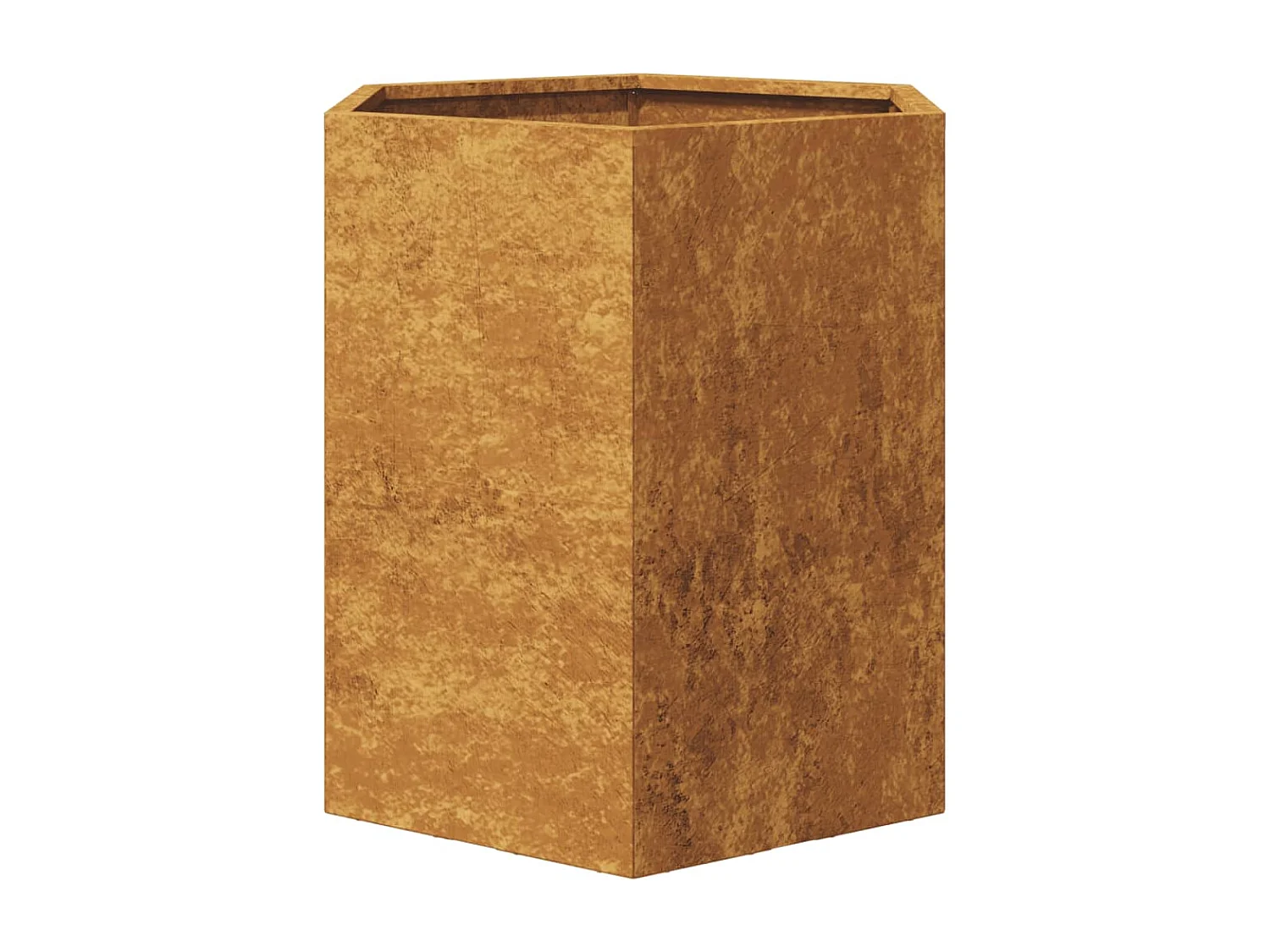 Jardinière hexagone 46x40x45 cm acier corten