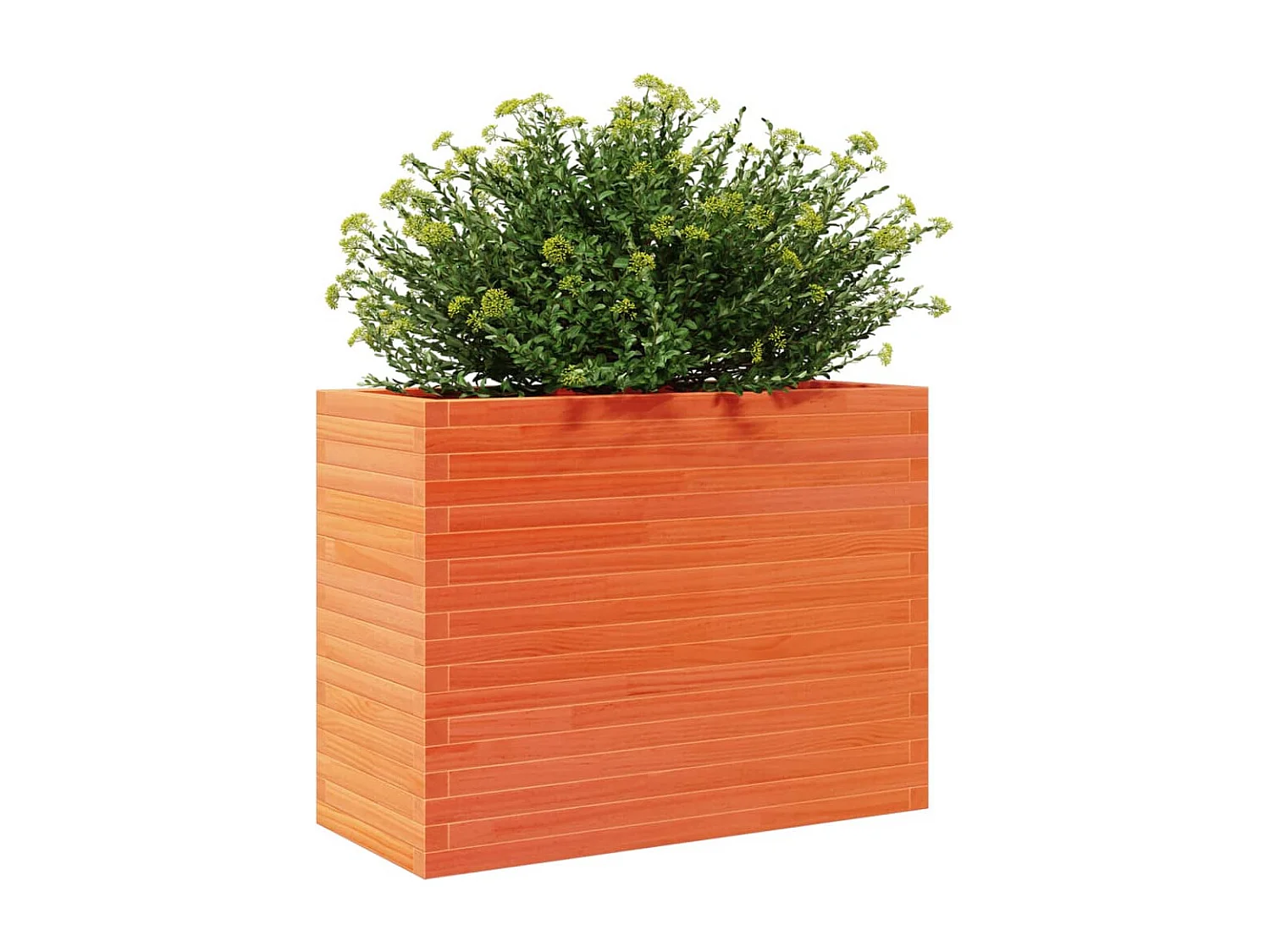 Jardinière cire marron 90x40x68,5 cm bois de pin massif