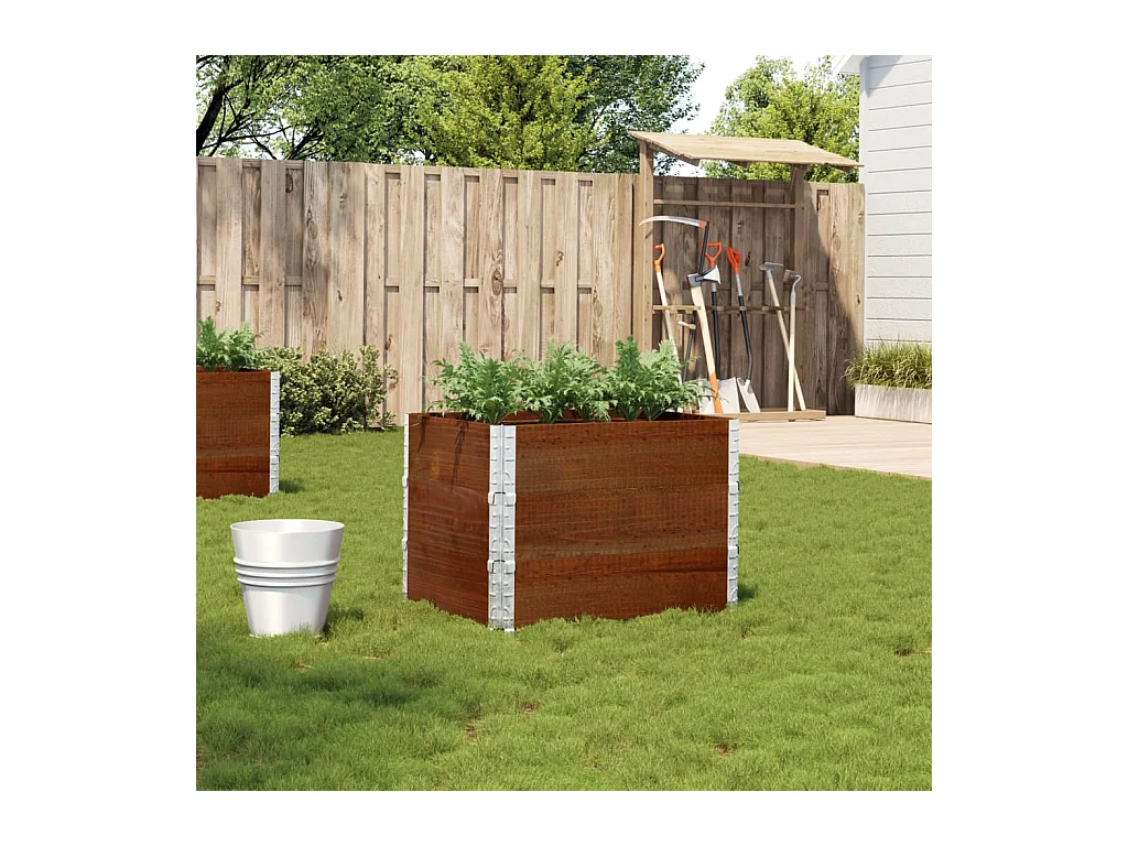 Fioriera da Giardino Marrone 80x60 cm Legno Massello di Pino