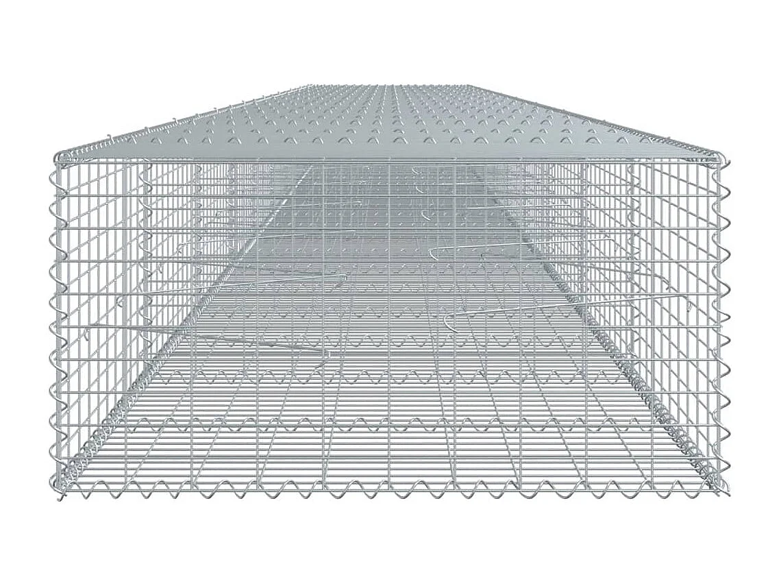 Cesto gabião com cobertura 900x100x50 cm ferro galvanizado