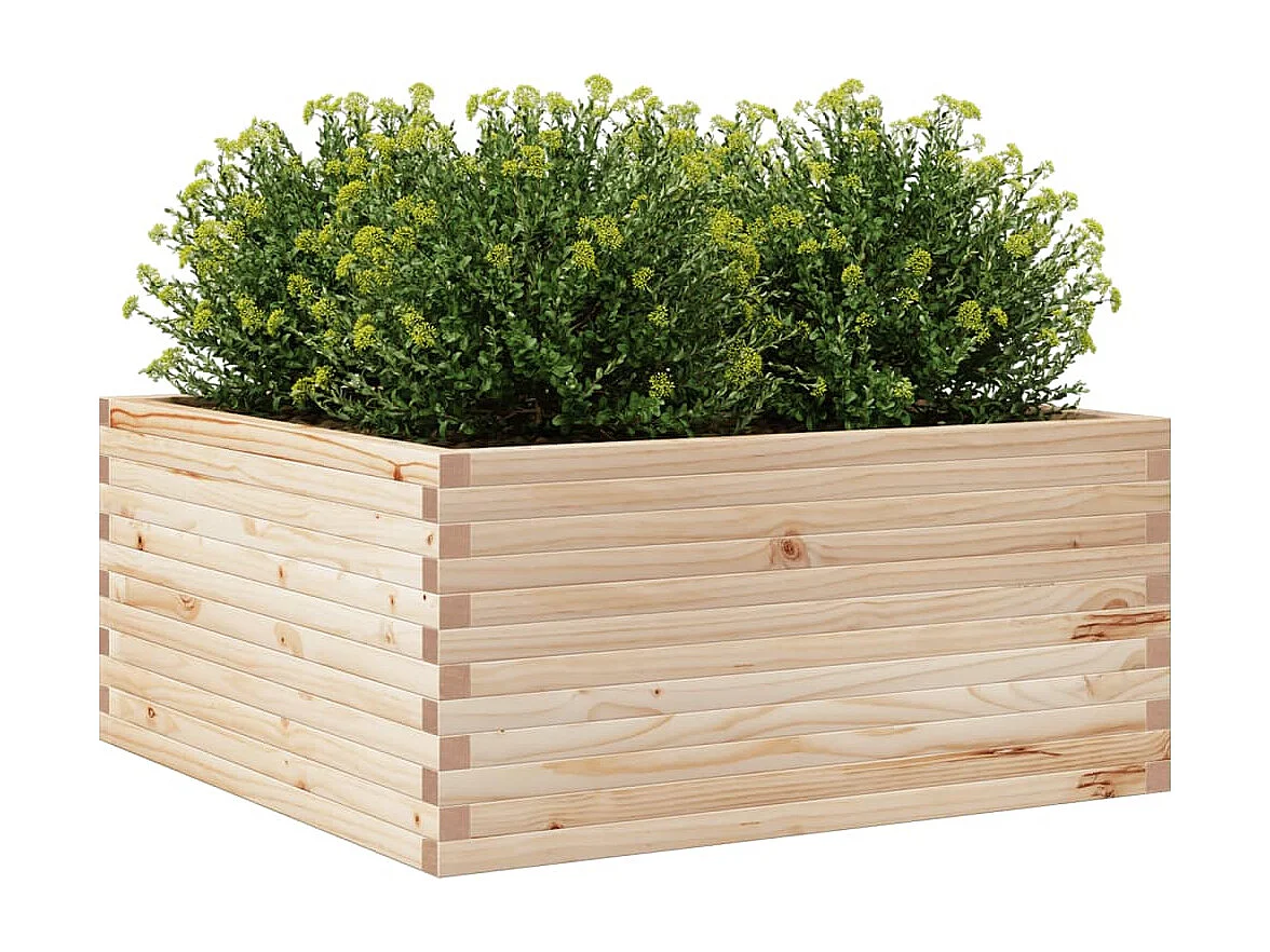 Jardinière 100x100x46 cm bois de pin massif