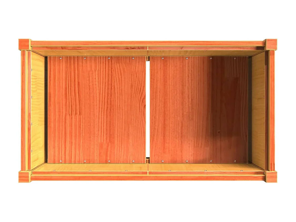 Jardinière cire marron 90x50x70 cm bois de pin massif