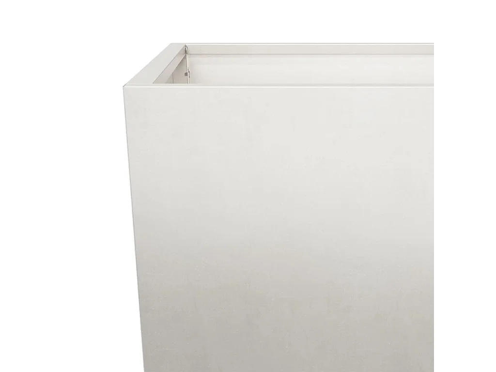 Vaso/floreira de jardim 35x35x75 cm aço inoxidável