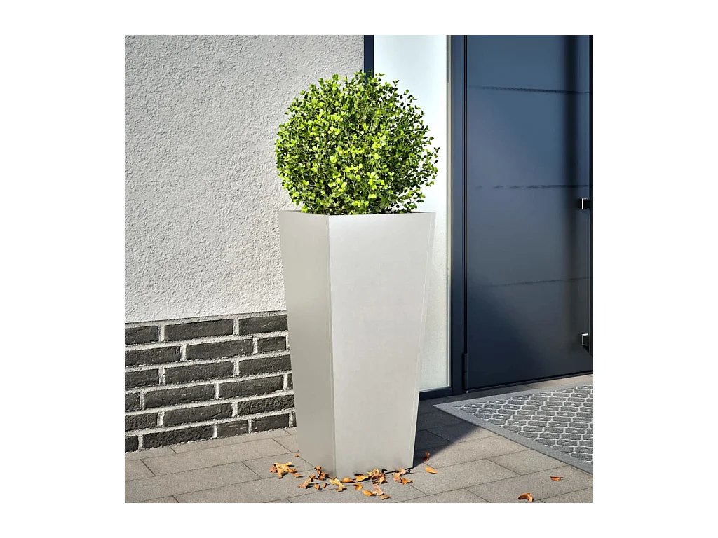 Jardinière 35x35x75 cm acier inoxydable