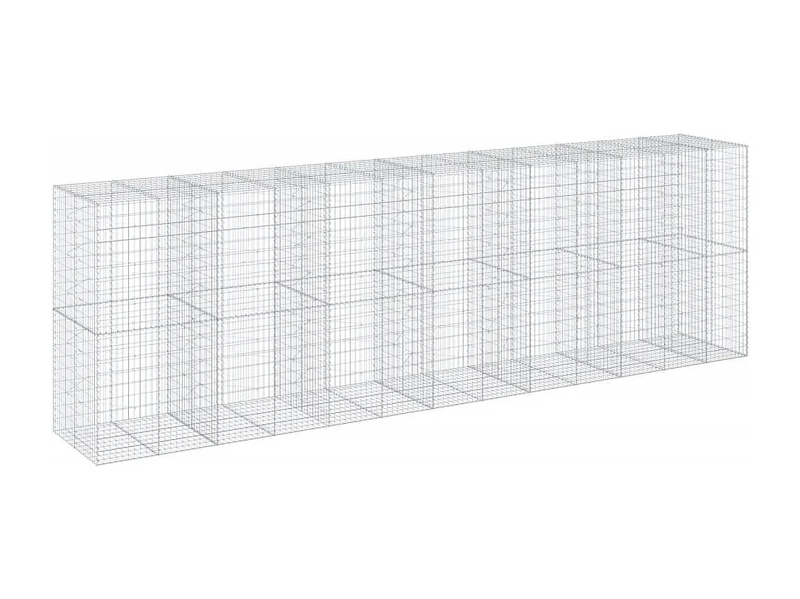 Panier gabion avec couvercle 650x100x200 cm fer galvanisé