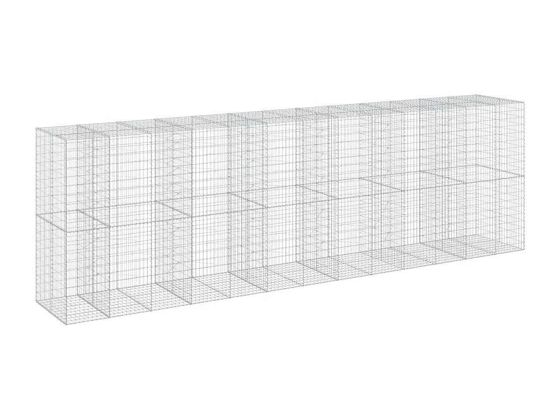 Panier gabion avec couvercle 650x100x200 cm fer galvanisé