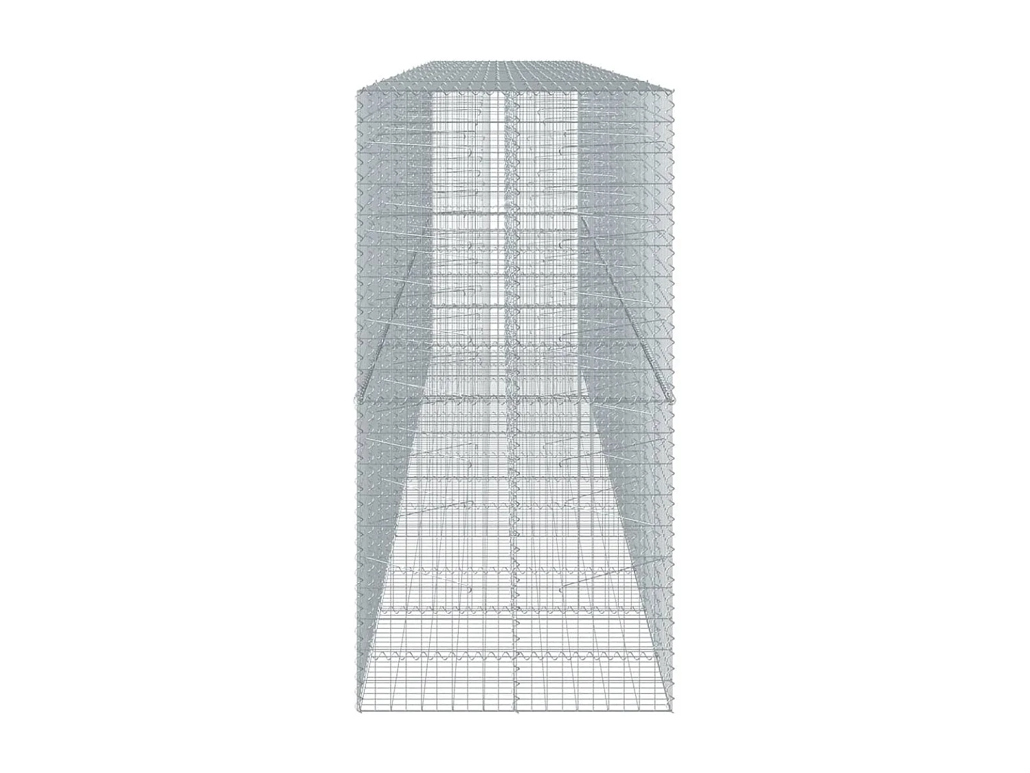 Gabione mit Deckel 650x100x200 cm Verzinktes Eisen