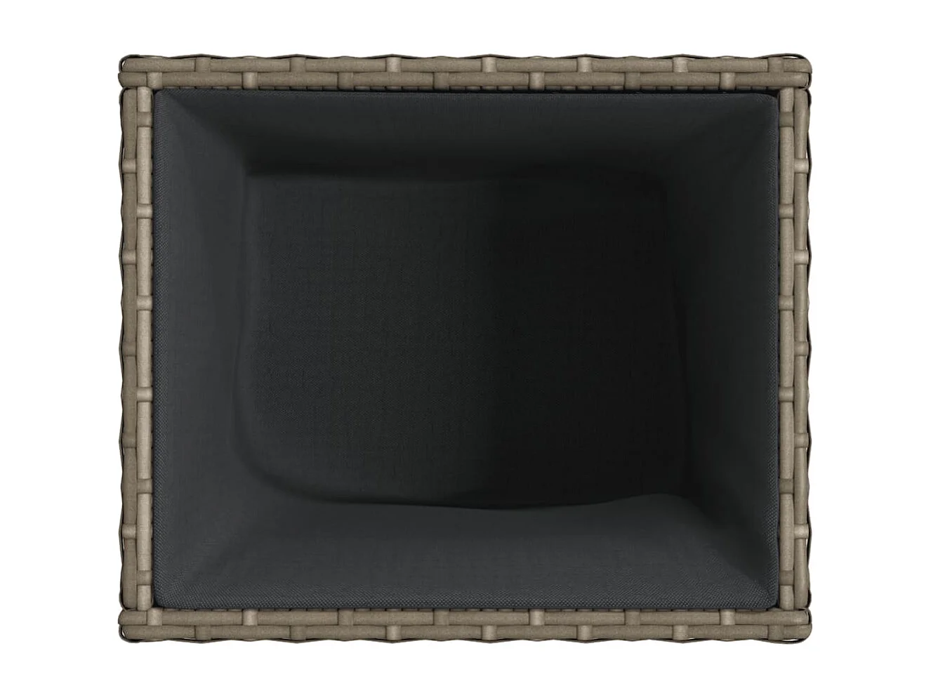 Jardinière gris 36x30x32 cm résine tressée