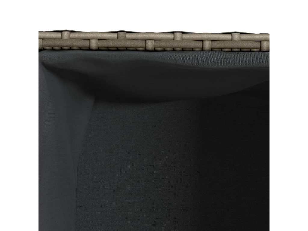 Jardinière gris 36x30x32 cm résine tressée