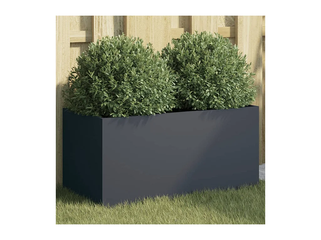 Fioriera Antracite 62x30x29 cm in Acciaio