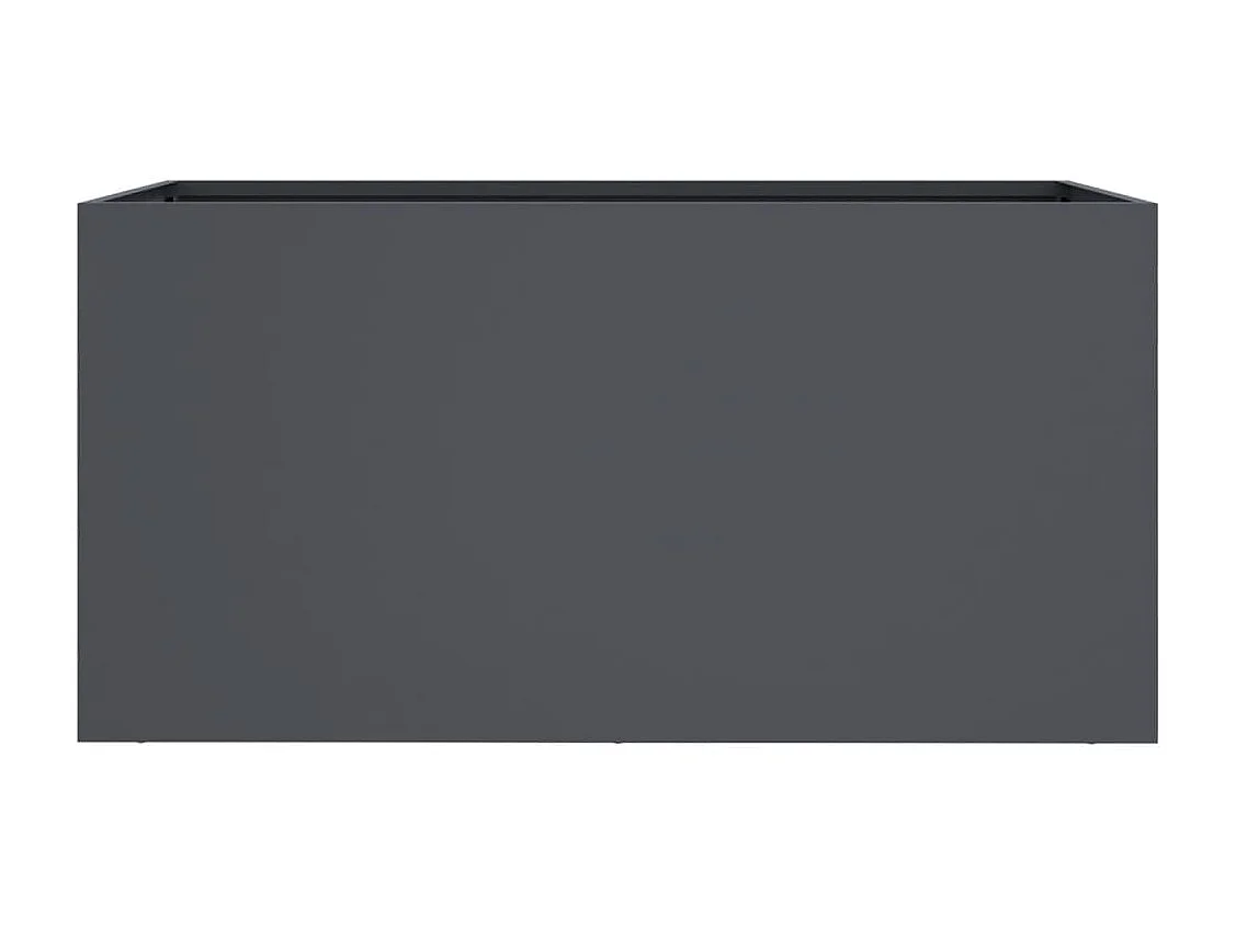 Jardinière anthracite 62x30x29 cm acier